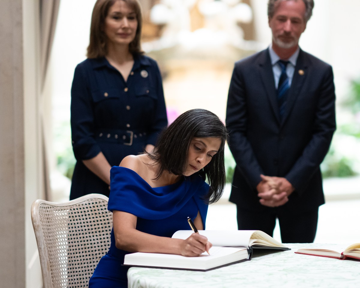 First Lady Melania Trump participates in the Senate Spouses Luncheon at the National Gallery of Art in Washington, D.C., Wednesday, May 21,2025. (Official White House Photo by Andrea Hanks)
