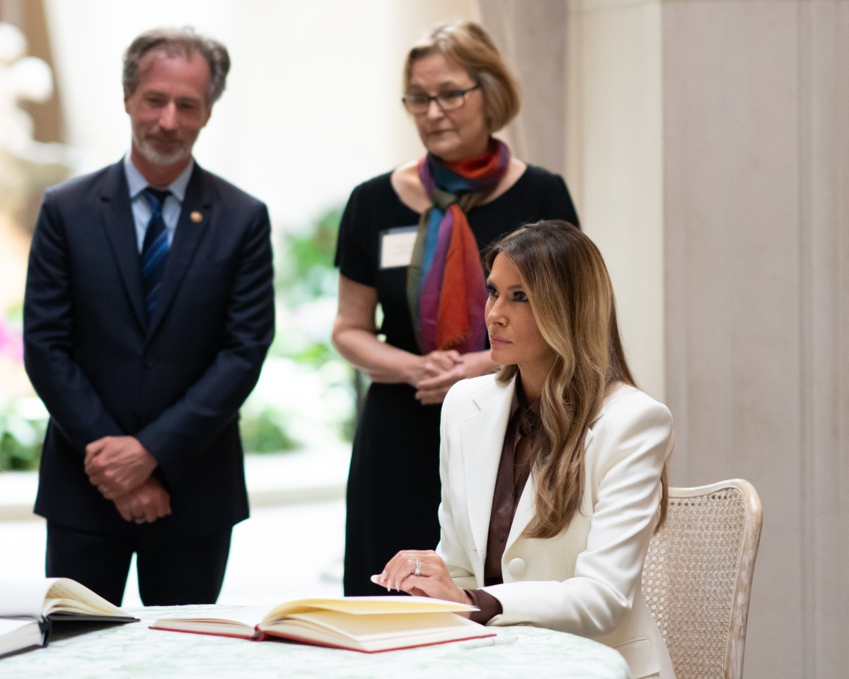 First Lady Melania Trump participates in the Senate Spouses Luncheon at the National Gallery of Art in Washington, D.C., Wednesday, May 21,2025. (Official White House Photo by Andrea Hanks)