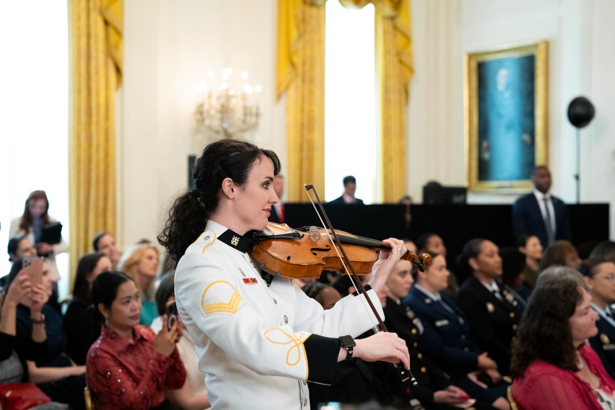 First Lady Melania Trump and President Donald Trump host a Celebration for Military Mothers event in the East Room, Thursday, May 8, 2025, at the White House.(Official White House Photo by Andrea Hanks)