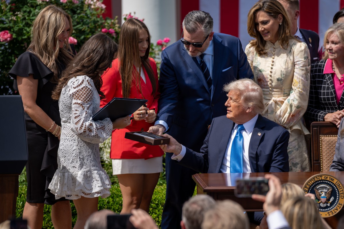 President Donald Trump and First Lady Melania Trump participate in a bill signing ceremony for the Take it Down Act, Monday, May 19, 2025, in the White House Rose Garden.(Official White House Photo by Carlos Fyfe)