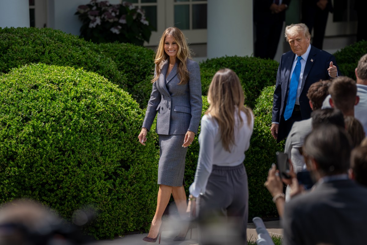 President Donald Trump and First Lady Melania Trump participate in a bill signing ceremony for the Take it Down Act, Monday, May 19, 2025, in the White House Rose Garden.(Official White House Photo by Carlos Fyfe)