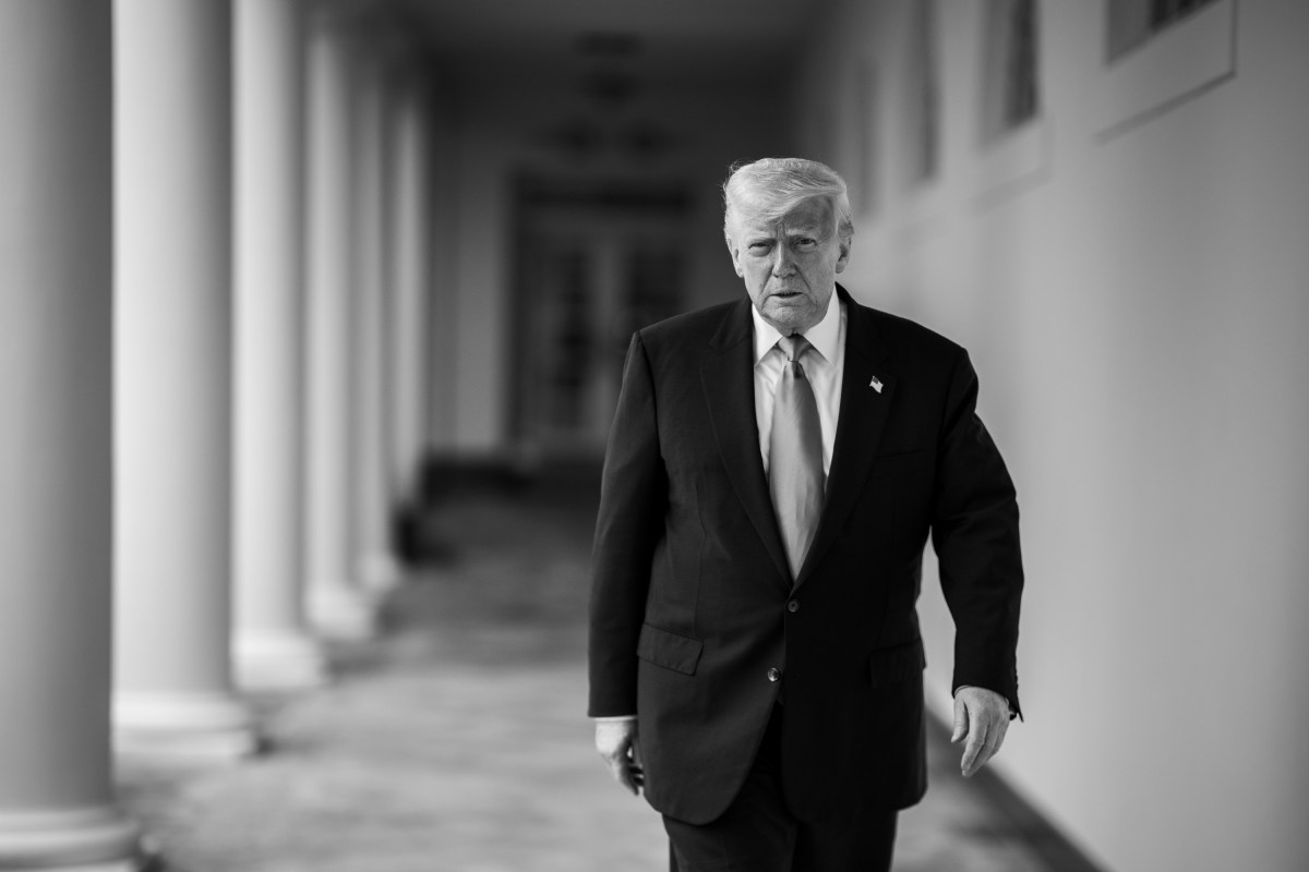 President Donald Trump walks along the West Colonnade on the way to the residence for an event to celebrate the 2025 NCAA Division 1 Men’s Basketball Champion Florida Gators, Wednesday, May 21, 2025. (Official White House Photo by Daniel Torok)