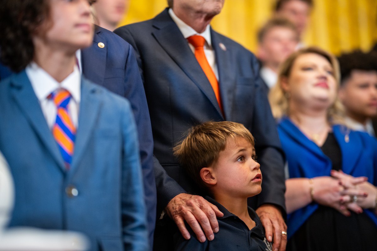 President Donald Trump attends an event celebrating the 2025 NCAA Division 1 Men’s Basketball Champion Florida Gators, Wednesday, May 21, 2025, in the East Room of the White House. (Official White House Photo by Daniel Torok)