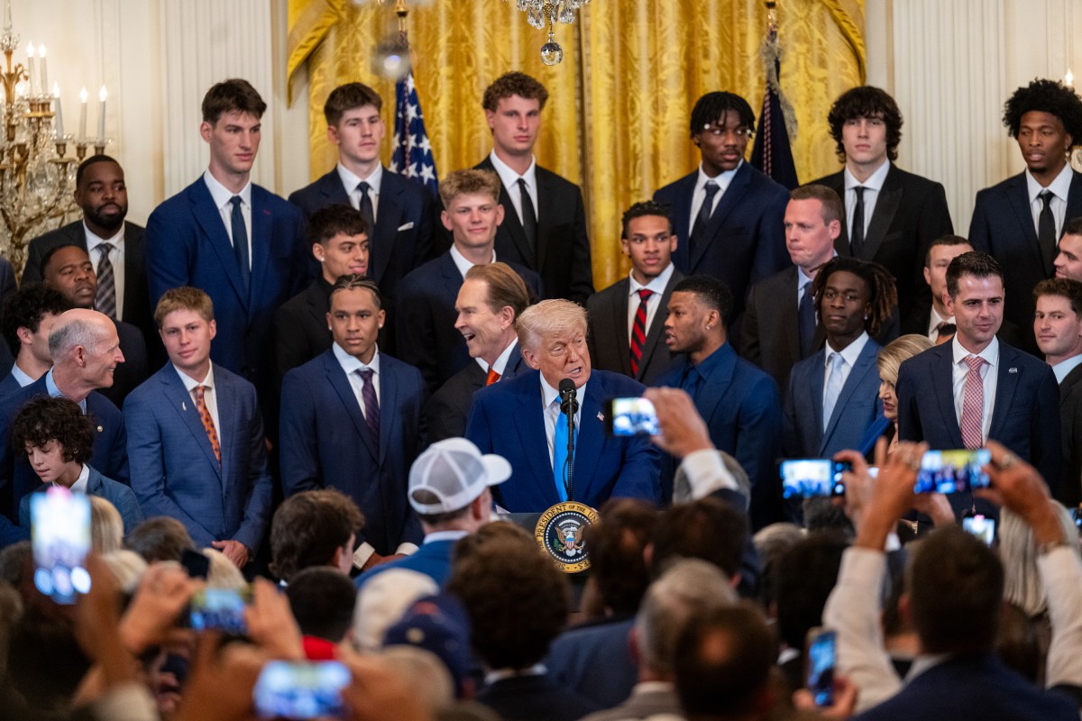 President Donald Trump welcomes the 2025 NCAA Division 1 Men’s Basketball Champion Florida Gators to the White House, Wednesday, May 21, 2025, in the East Room. (Official White House Photo by Molly Riley)
