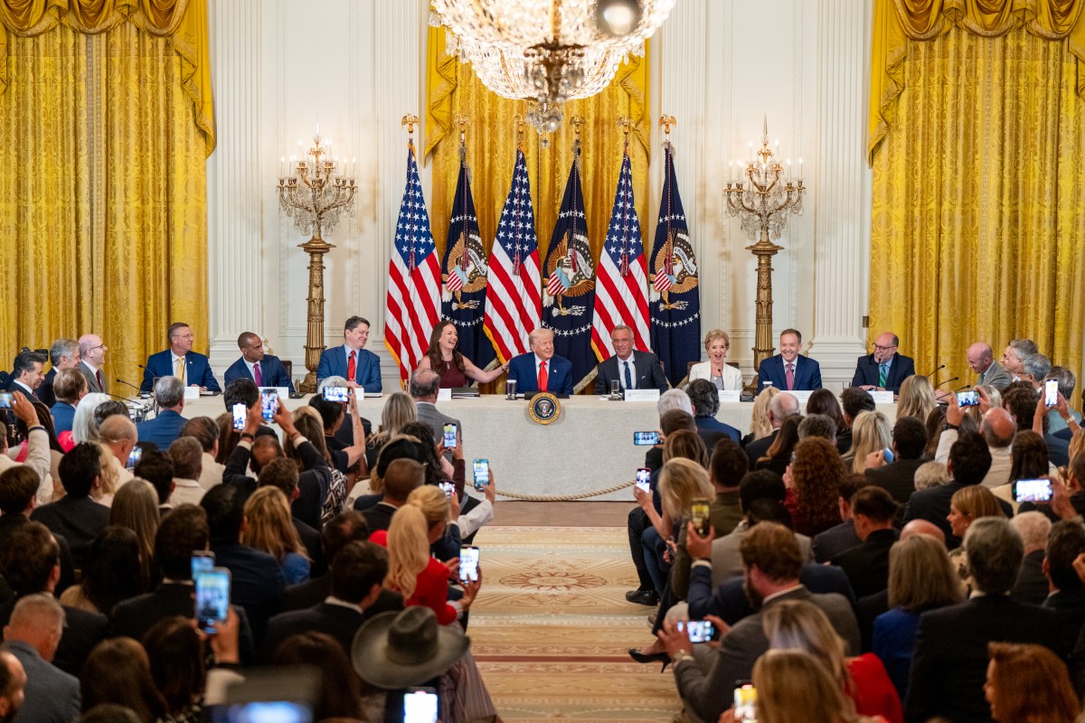 President Donald Trump delivers remarks announcing the MAHA (Make America Healthy Again) Commission, Thursday, May 22, 2025, in the East Room of the White House. (Official White House Photo by Abe McNatt)