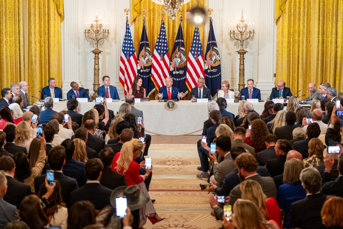 President Donald Trump delivers remarks announcing the MAHA (Make America Healthy Again) Commission, Thursday, May 22, 2025, in the East Room of the White House. (Official White House Photo by Abe McNatt)