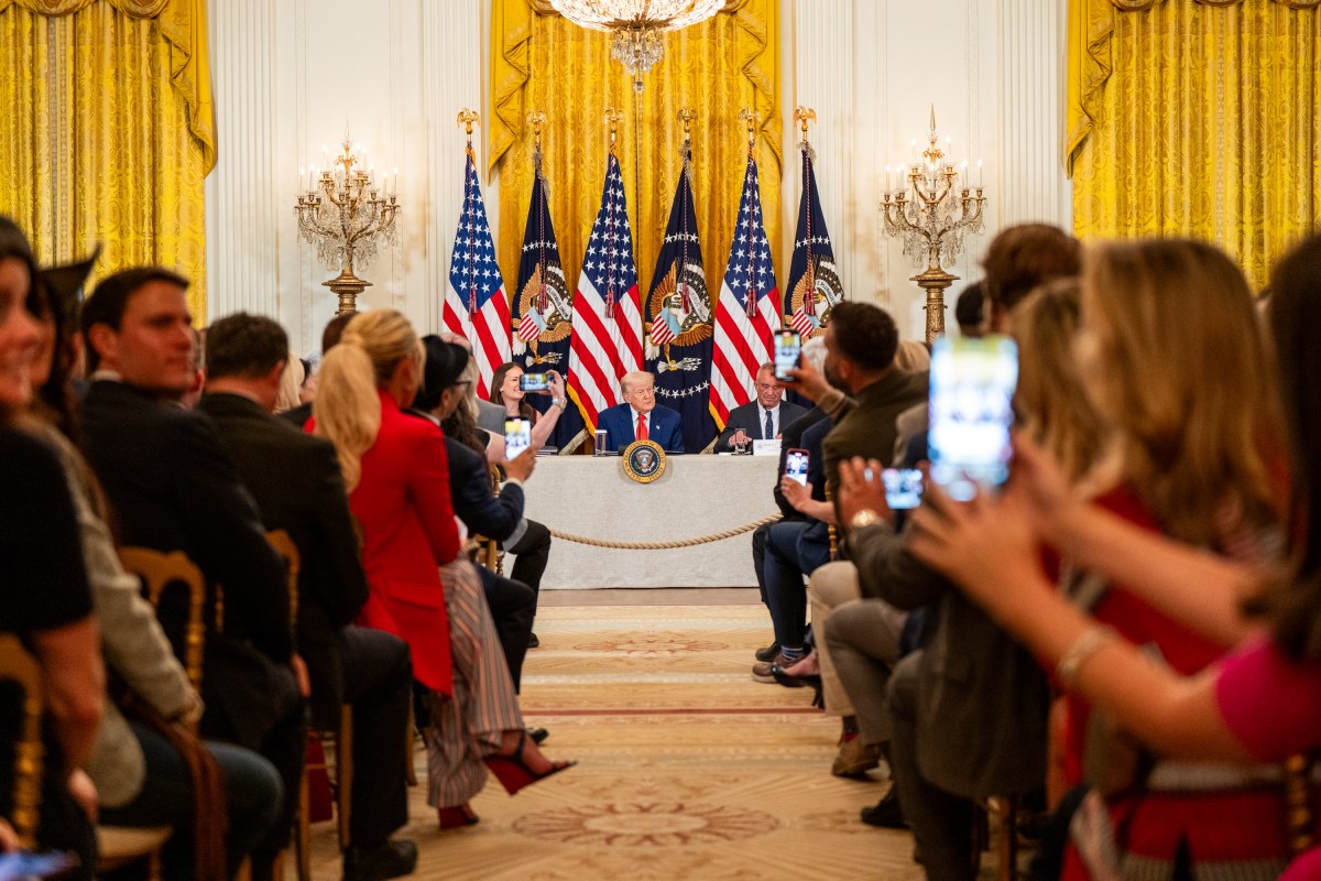 President Donald Trump delivers remarks announcing the MAHA (Make America Healthy Again) Commission, Thursday, May 22, 2025, in the East Room of the White House. (Official White House Photo by Abe McNatt)