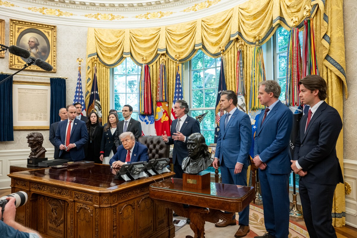 President Donald Trump signs executive orders regarding nuclear energy, Friday, May 23, 2025, in the Oval Office. (Official White House Photo by Molly Riley)