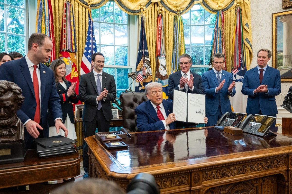 President Donald Trump signs executive orders regarding nuclear energy, Friday, May 23, 2025, in the Oval Office. (Official White House Photo by Molly Riley)