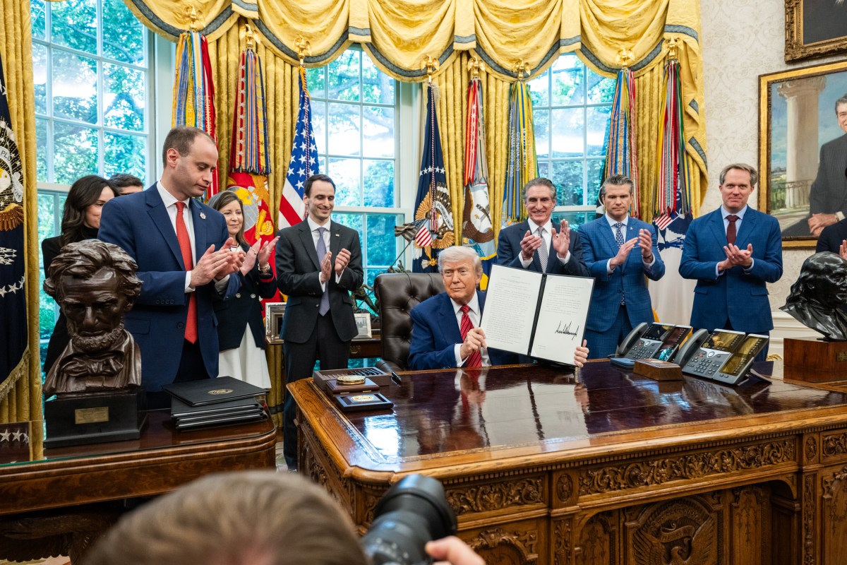 President Donald Trump signs executive orders regarding nuclear energy, Friday, May 23, 2025, in the Oval Office. (Official White House Photo by Molly Riley)