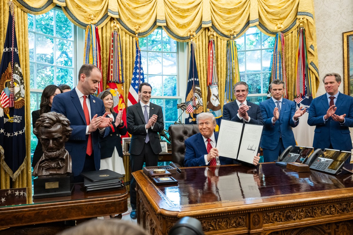 President Donald Trump signs executive orders regarding nuclear energy, Friday, May 23, 2025, in the Oval Office. (Official White House Photo by Molly Riley)