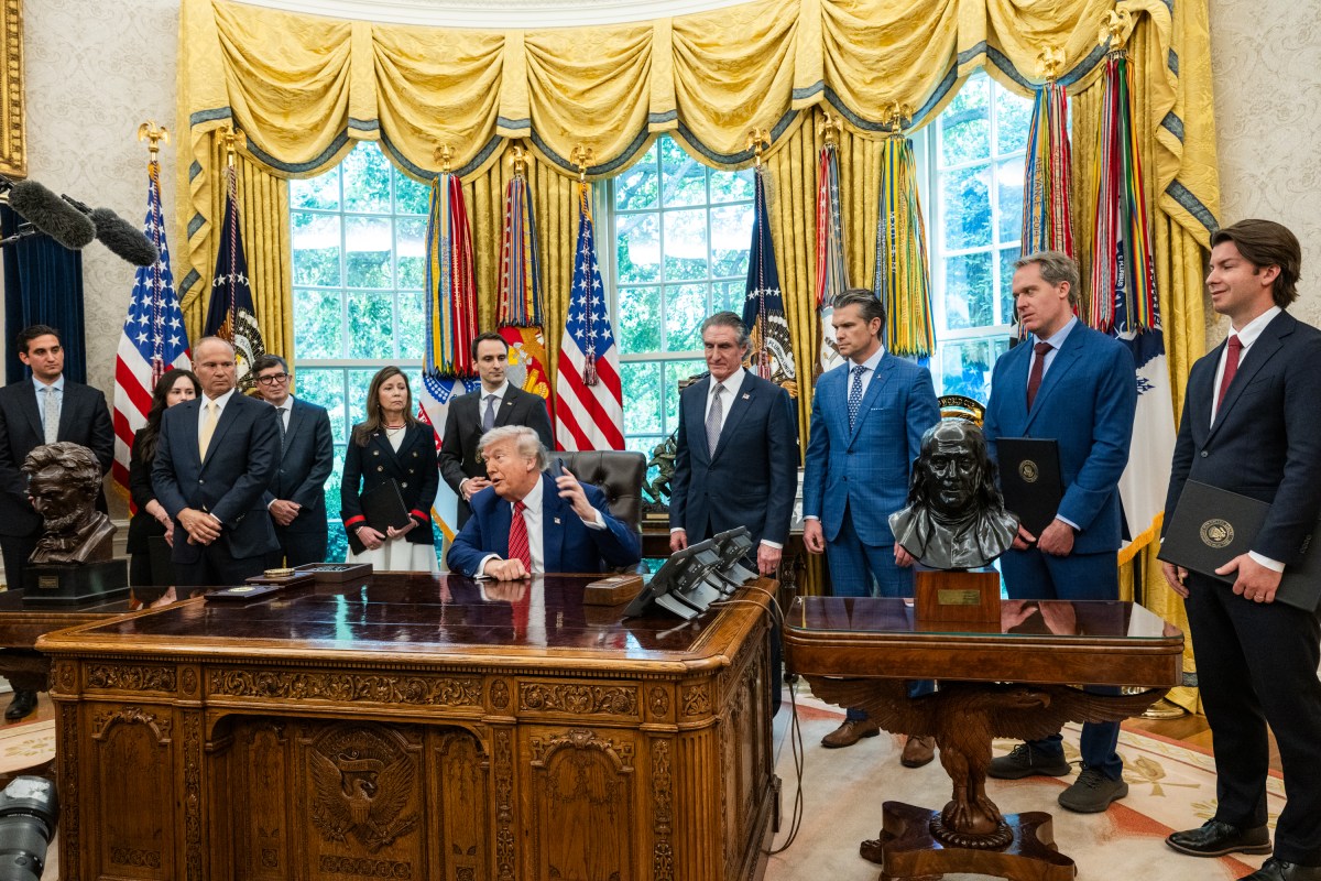 President Donald Trump signs executive orders regarding nuclear energy, Friday, May 23, 2025, in the Oval Office. (Official White House Photo by Molly Riley)