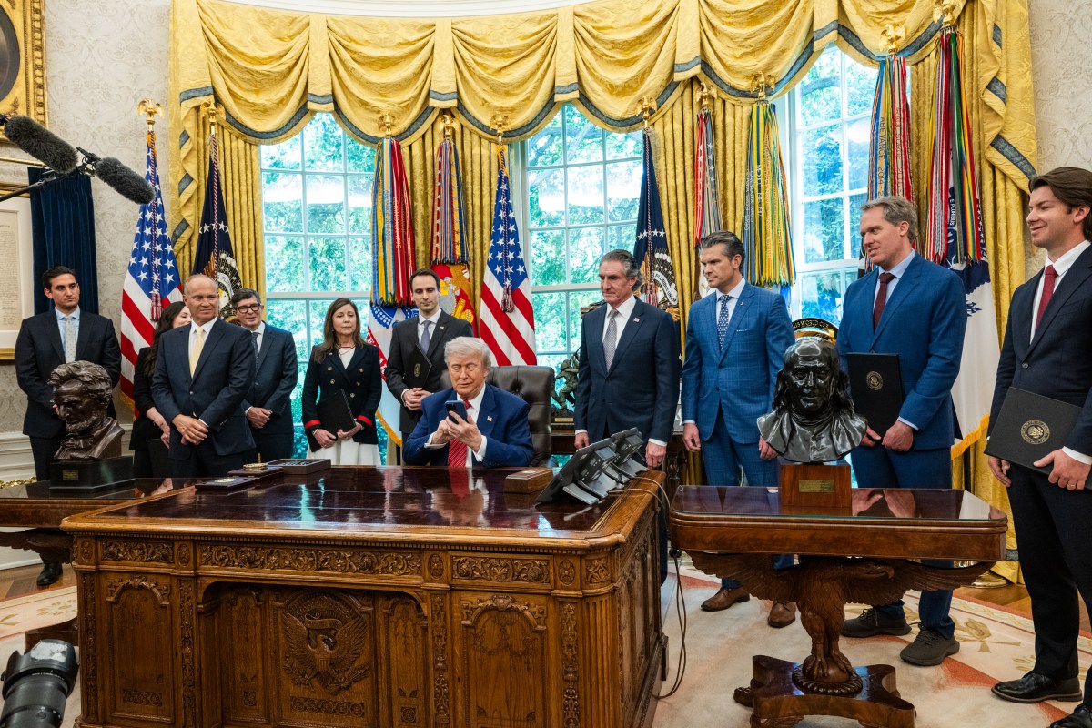 President Donald Trump signs executive orders regarding nuclear energy, Friday, May 23, 2025, in the Oval Office. (Official White House Photo by Molly Riley)