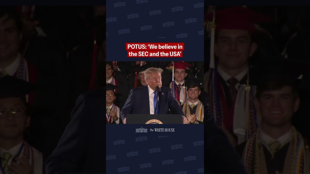 President Trump at the University of Alabama: “We believe in the SEC and the USA”