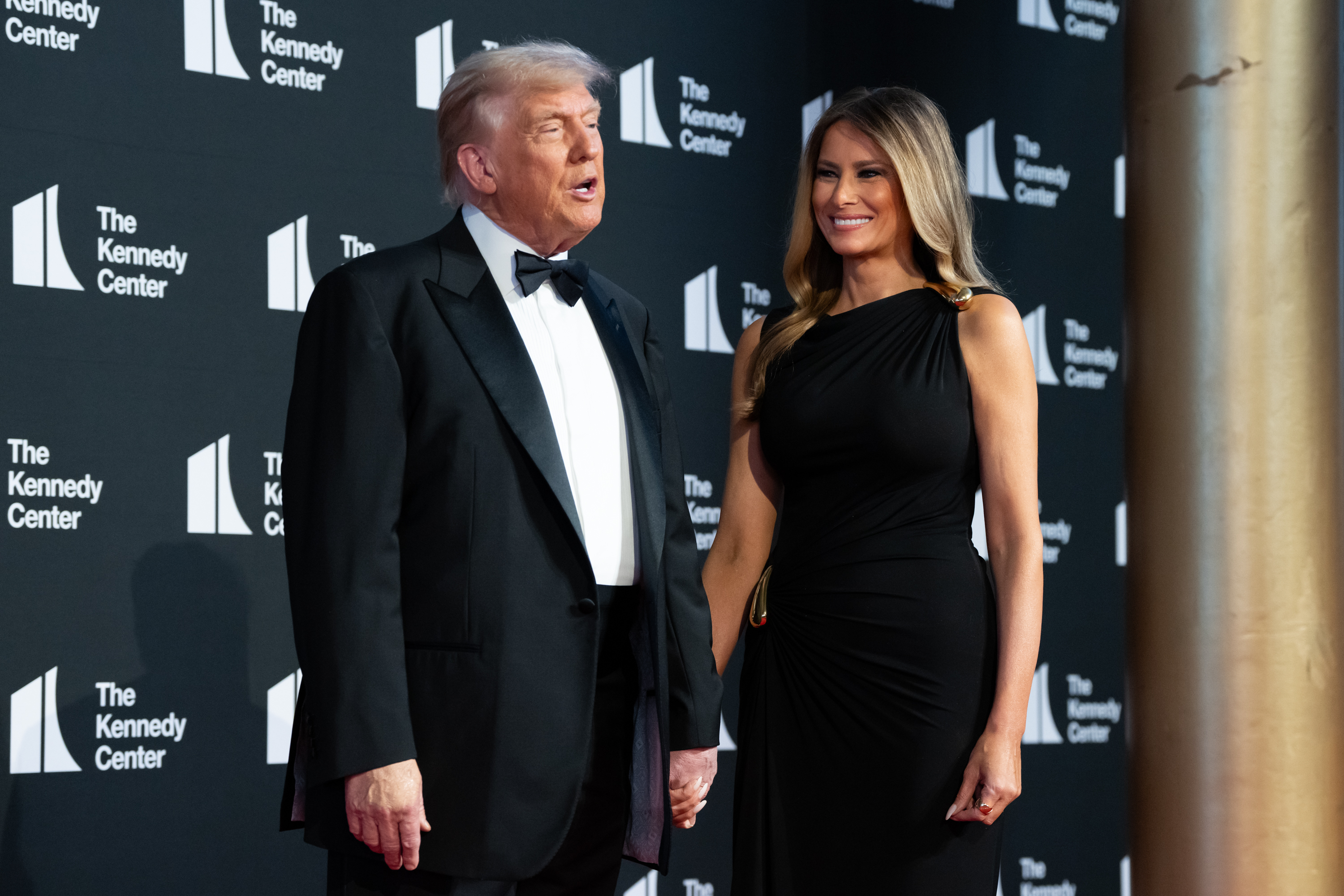President Donald Trump and First Lady Melania Trump attend the opening night of “Les Misérables” at the John F. Kennedy Center for the Performing Arts, Wednesday, June 11, 2025, in Washington, D.C.(Official White House Photo by Andrea Hanks)