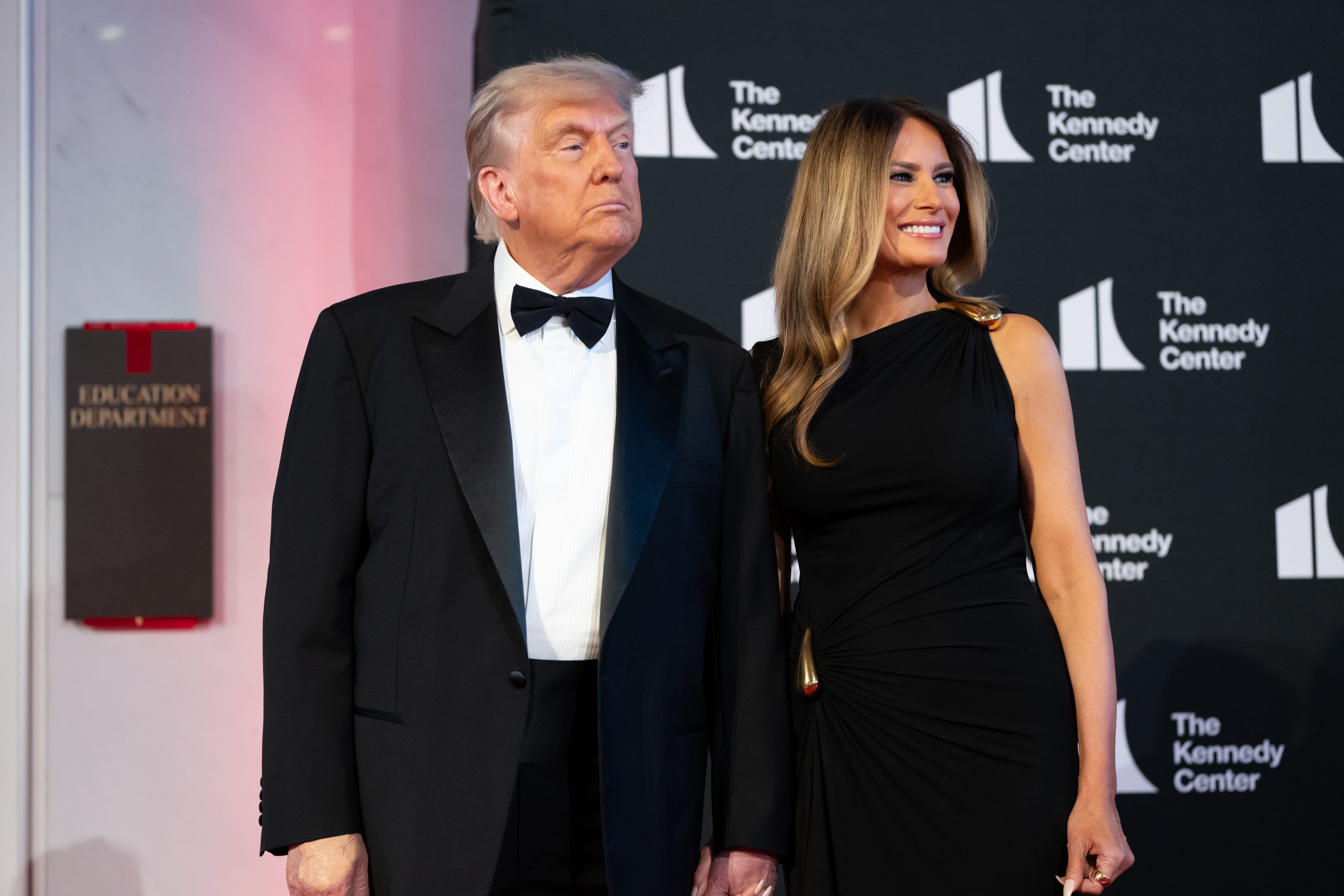 President Donald Trump and First Lady Melania Trump attend ...