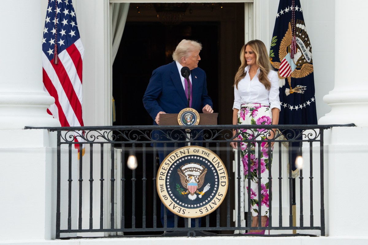 President Donald Trump delivers remarks from the Blue Room Balcony at the Congressional Picnic, Thursday, June 12, 2025, on the South Lawn of the White House.(Official White House Photo by Andrea Hanks)