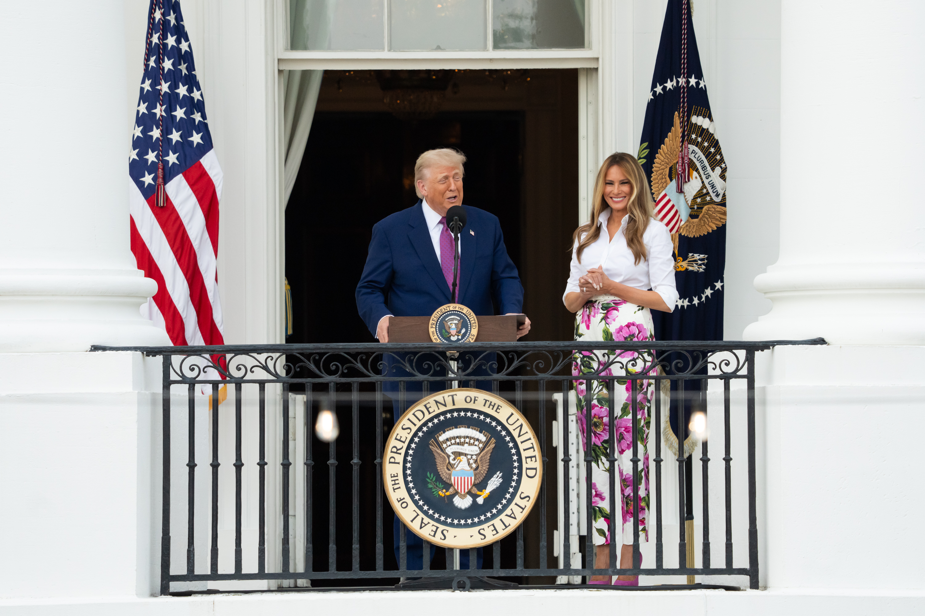 President Donald Trump and FLOTUS Melania Trump Attend the