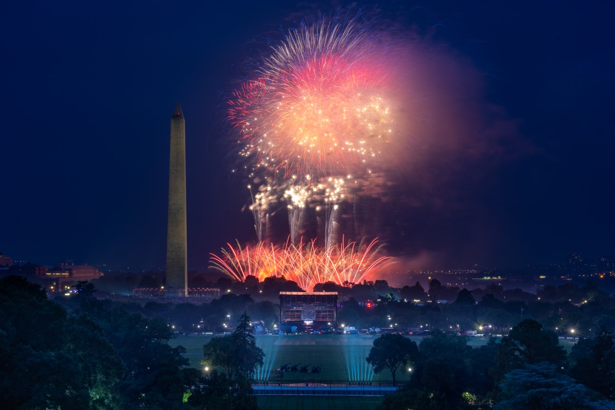 fireworks show over the National Mall caps the 250th Anniversary of the U.S. Army Grand Parade and Celebration, Saturday, June 14, 2025, in Washington, D.C.(Official White House Photo by Carlos Fyfe)