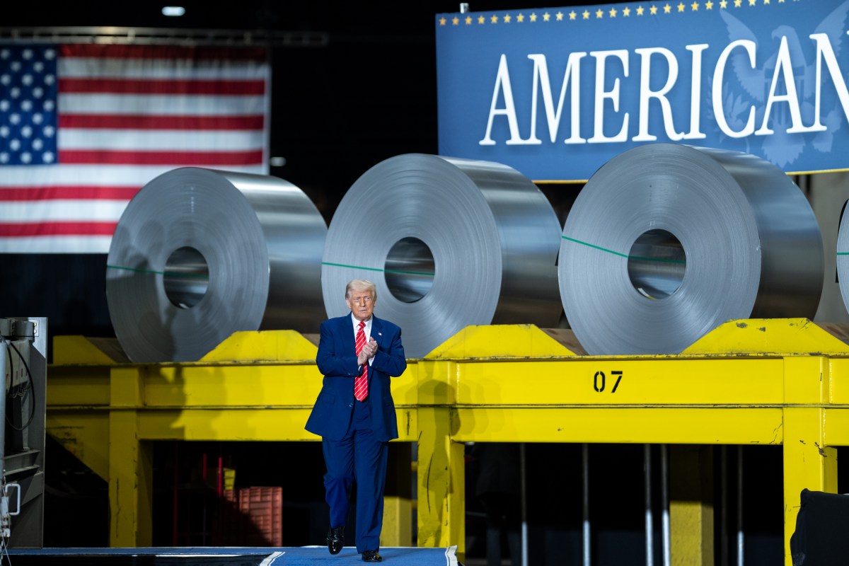 President Donald Trump delivers remarks on a partnership deal with U.S. Steel and Nippon Steel at the U.S. Steel Corporation-Irvin Works in West Mifflin, Pennsylvania, Friday, May 30, 2025. (Official White House Photo by Daniel Torok)