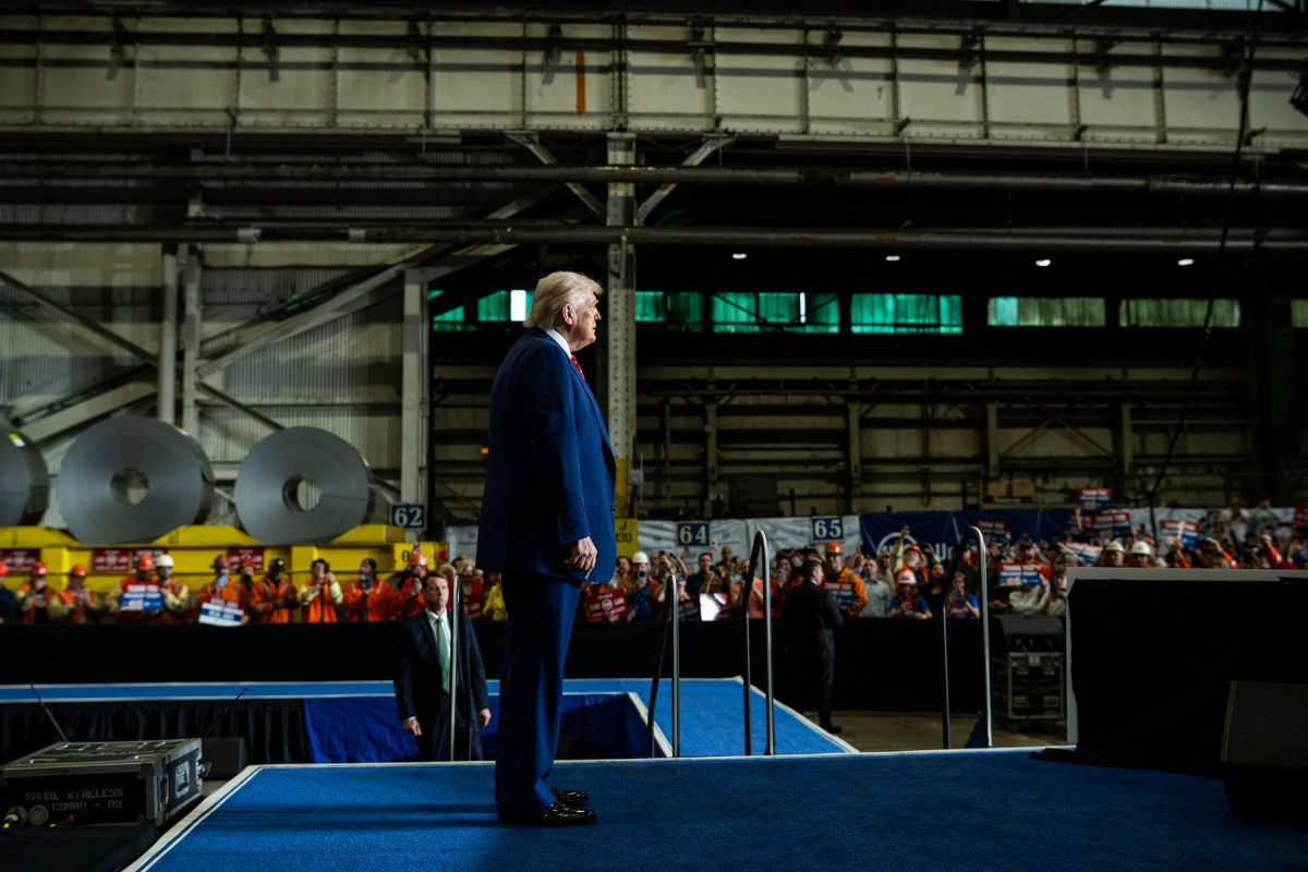 President Donald Trump delivers remarks on a partnership deal with U.S. Steel and Nippon Steel at the U.S. Steel Corporation-Irvin Works in West Mifflin, Pennsylvania, Friday, May 30, 2025. (Official White House Photo by Daniel Torok)