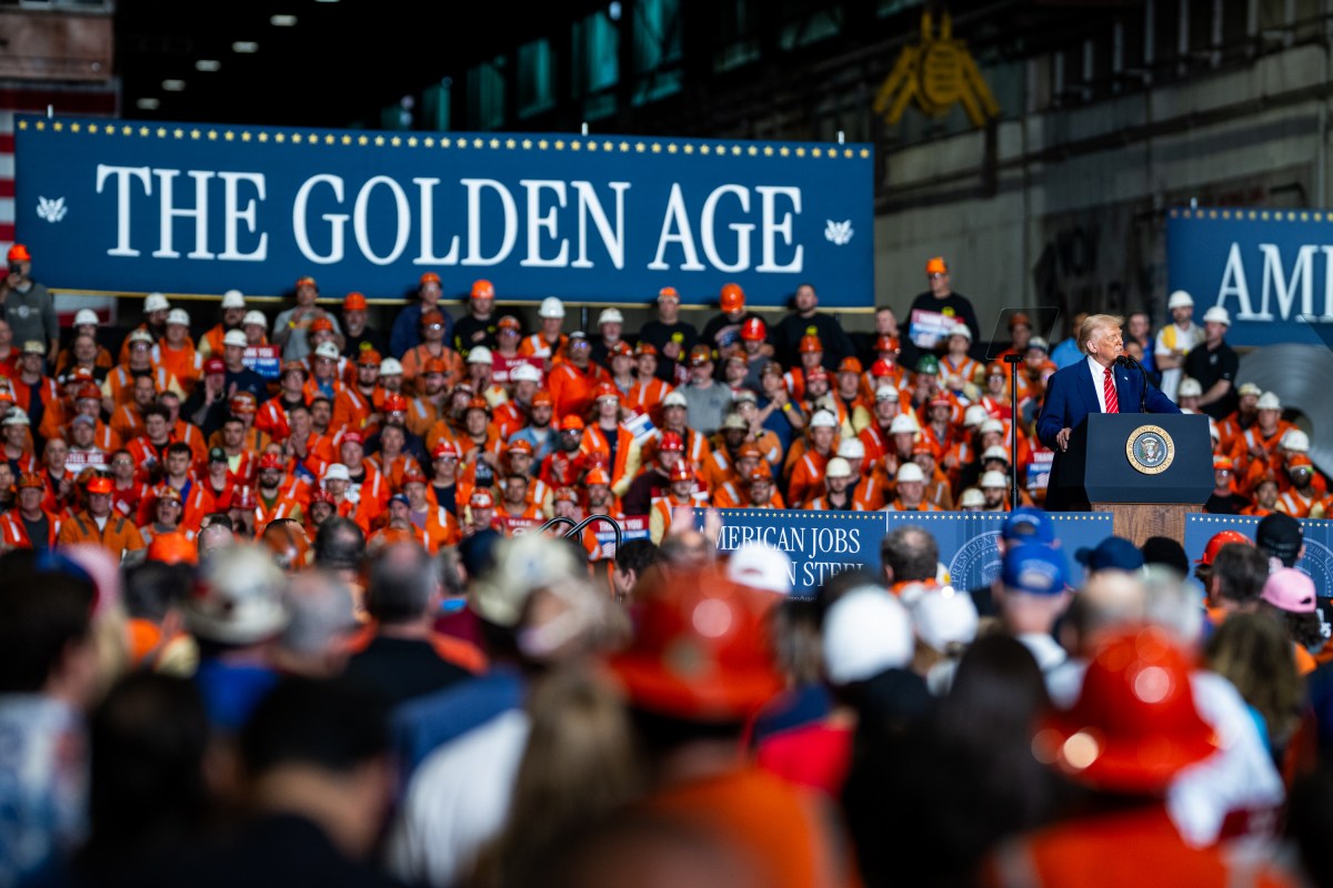 President Donald Trump delivers remarks on a partnership deal with U.S. Steel and Nippon Steel at the U.S. Steel Corporation-Irvin Works in West Mifflin, Pennsylvania, Friday, May 30, 2025. (Official White House Photo by Daniel Torok)