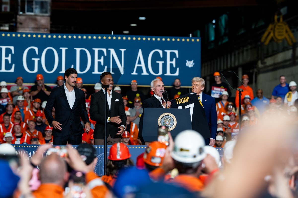 President Donald Trump delivers remarks on a partnership deal with U.S. Steel and Nippon Steel at the U.S. Steel Corporation-Irvin Works in West Mifflin, Pennsylvania, Friday, May 30, 2025. (Official White House Photo by Daniel Torok)