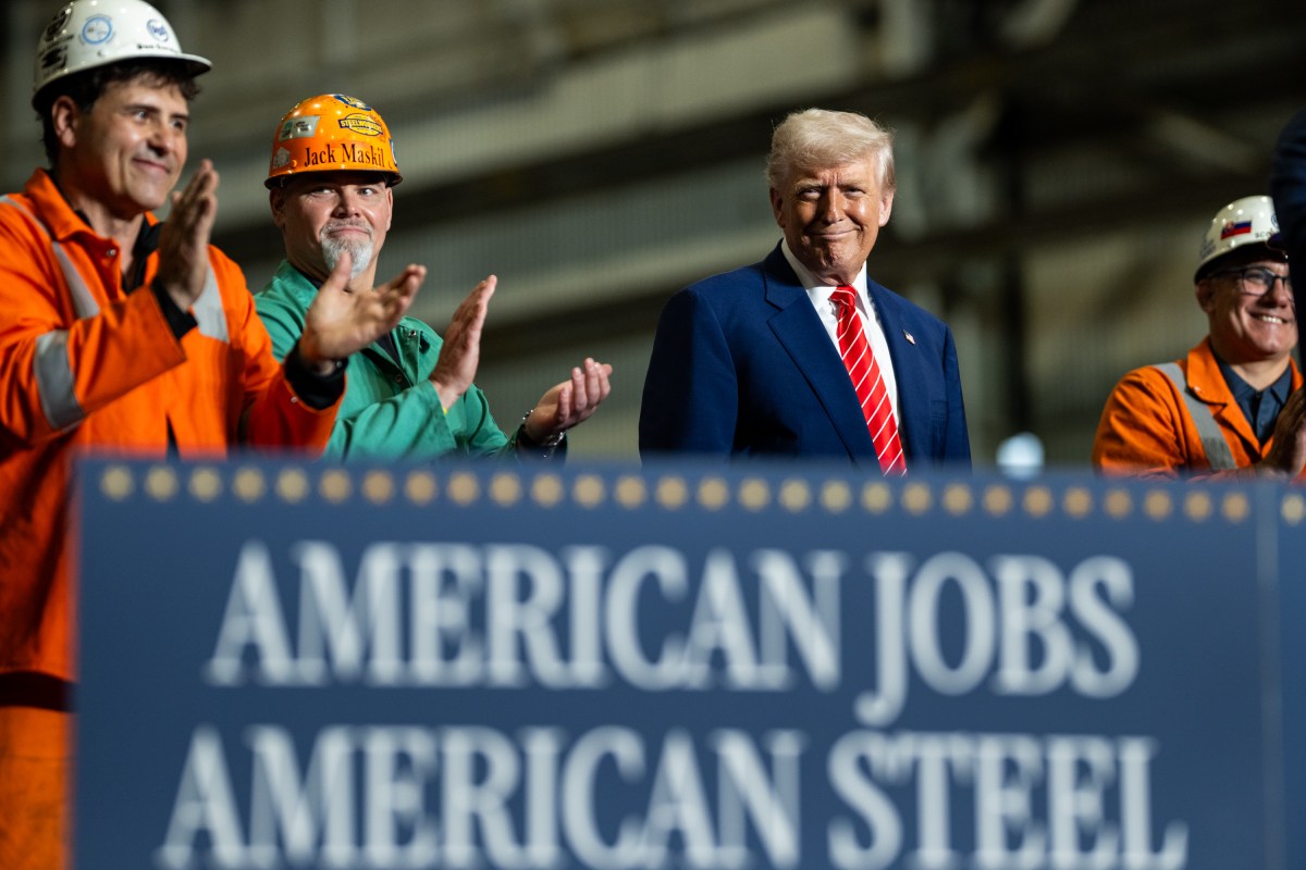 President Donald Trump delivers remarks on a partnership deal with U.S. Steel and Nippon Steel at the U.S. Steel Corporation-Irvin Works in West Mifflin, Pennsylvania, Friday, May 30, 2025. (Official White House Photo by Daniel Torok)
