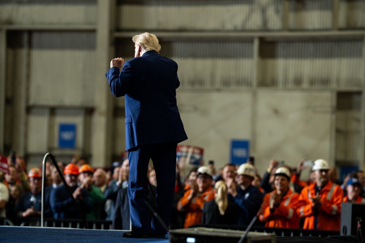 President Donald Trump delivers remarks on a partnership deal with U.S. Steel and Nippon Steel at the U.S. Steel Corporation-Irvin Works in West Mifflin, Pennsylvania, Friday, May 30, 2025. (Official White House Photo by Daniel Torok)