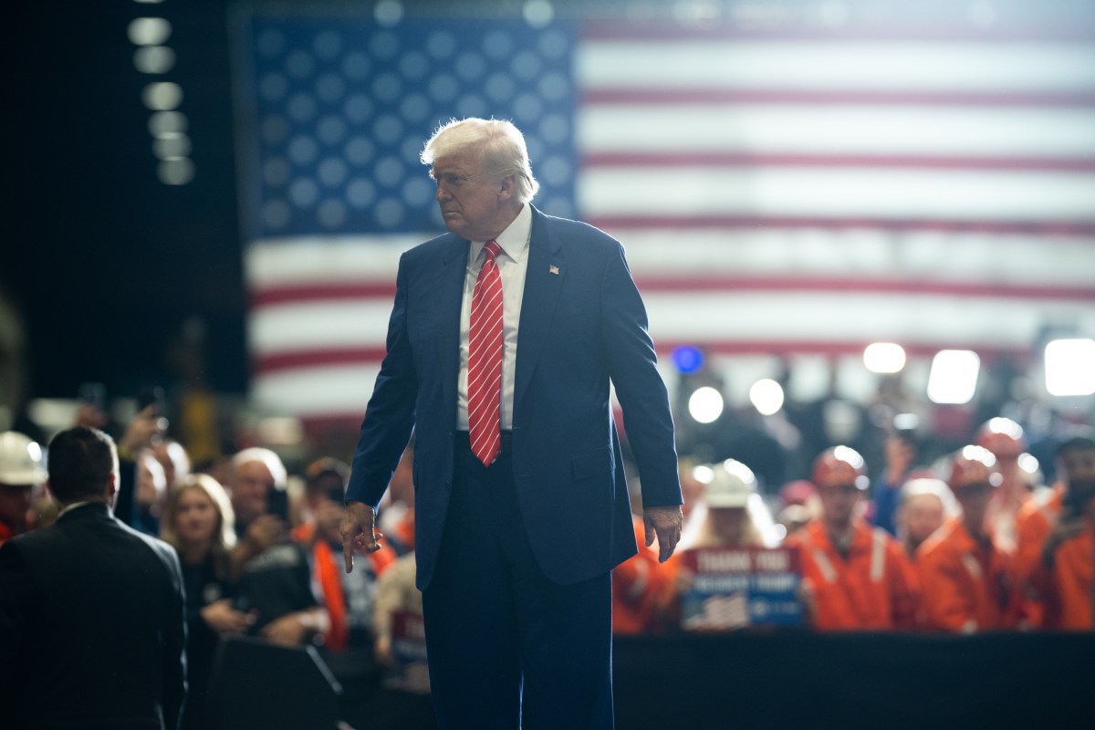 President Donald Trump delivers remarks on a partnership deal with U.S. Steel and Nippon Steel at the U.S. Steel Corporation-Irvin Works in West Mifflin, Pennsylvania, Friday, May 30, 2025. (Official White House Photo by Daniel Torok)
