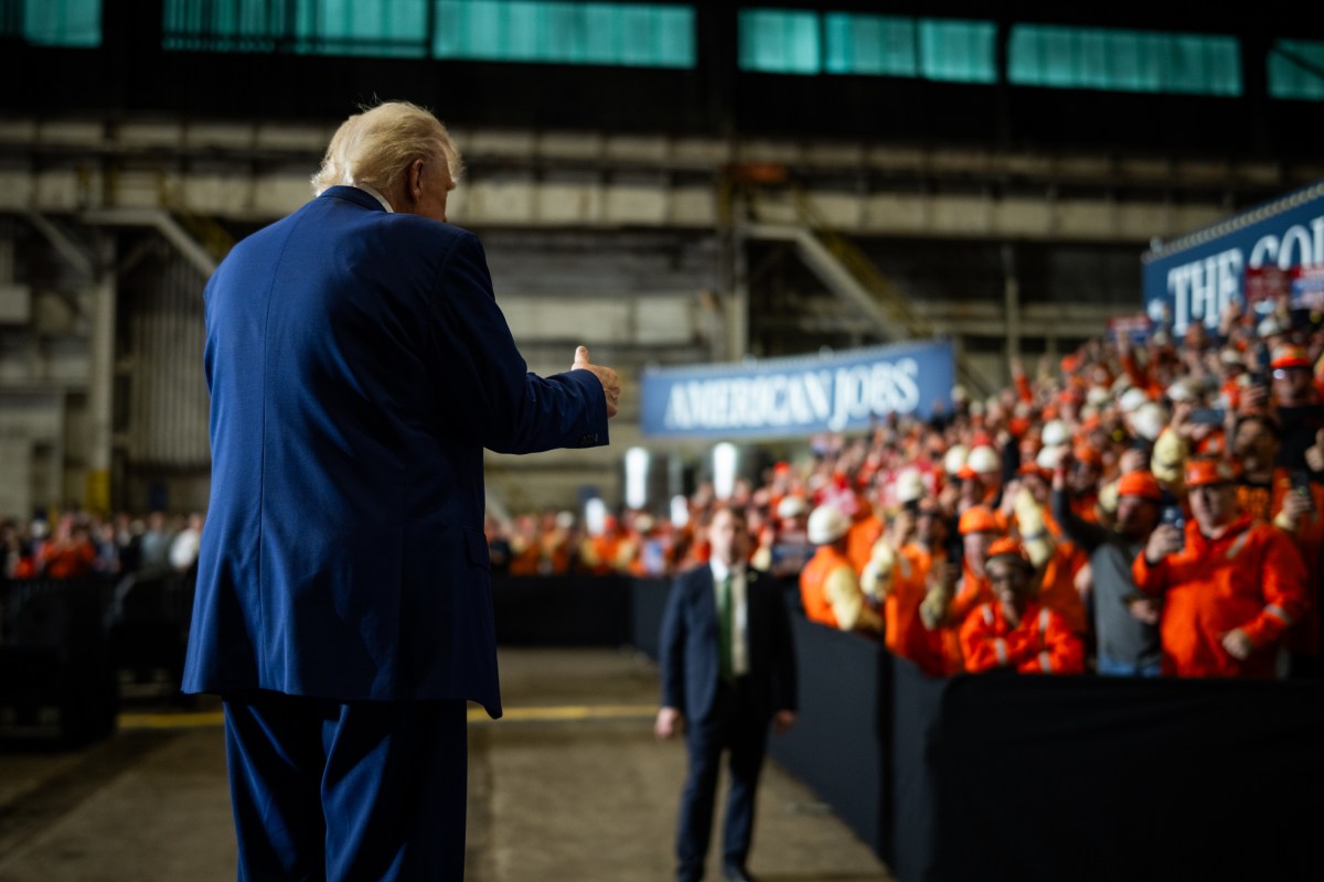 President Donald Trump delivers remarks on a partnership deal with U.S. Steel and Nippon Steel at the U.S. Steel Corporation-Irvin Works in West Mifflin, Pennsylvania, Friday, May 30, 2025. (Official White House Photo by Daniel Torok)