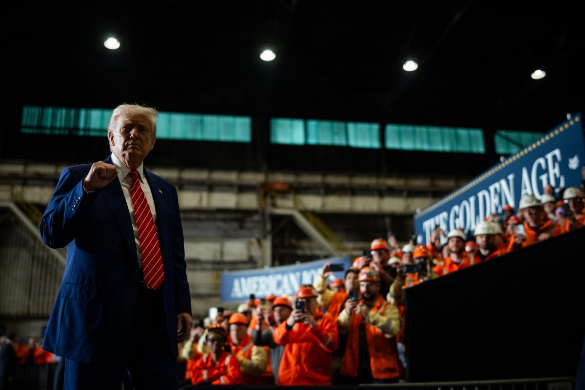 President Donald Trump delivers remarks on a partnership deal with U.S. Steel and Nippon Steel at the U.S. Steel Corporation-Irvin Works in West Mifflin, Pennsylvania, Friday, May 30, 2025. (Official White House Photo by Daniel Torok)