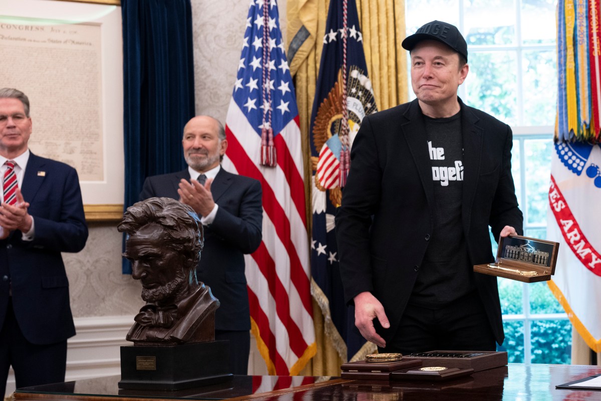 President Donald Trump participates in a press conference with departing DOGE adviser Elon Musk, Friday, May 30, 2025, in the Oval Office. (Official White House Photo by Molly Riley)