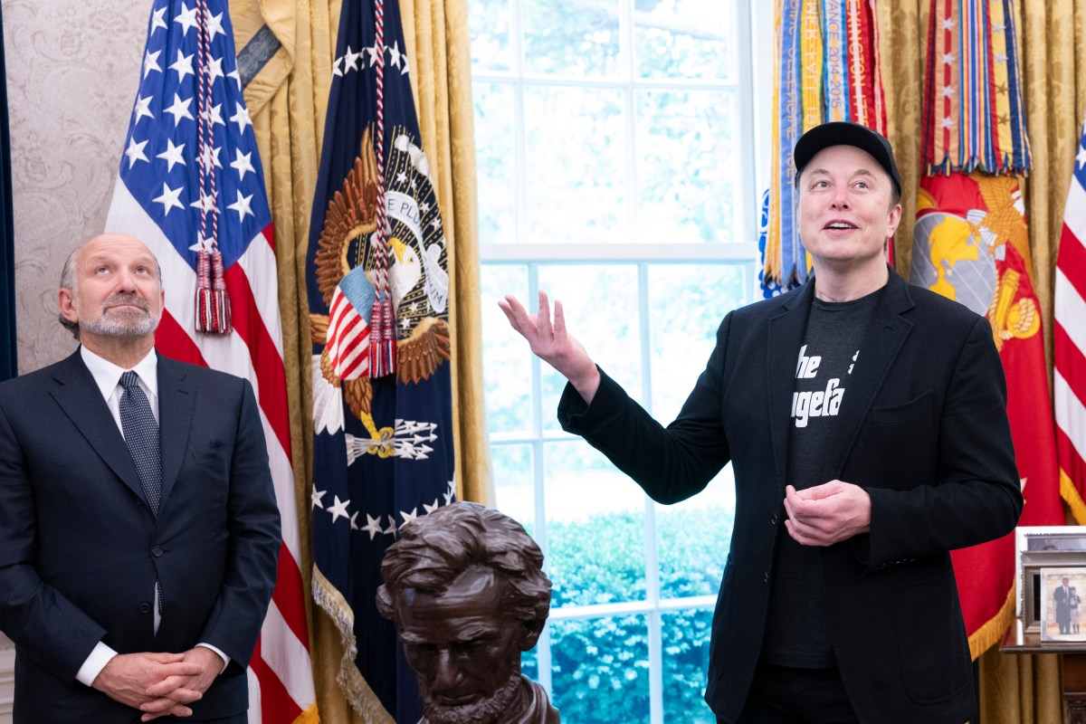 President Donald Trump participates in a press conference with departing DOGE adviser Elon Musk, Friday, May 30, 2025, in the Oval Office. (Official White House Photo by Molly Riley)