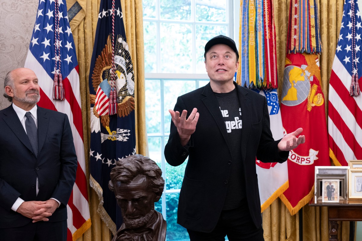 President Donald Trump participates in a press conference with departing DOGE adviser Elon Musk, Friday, May 30, 2025, in the Oval Office. (Official White House Photo by Molly Riley)