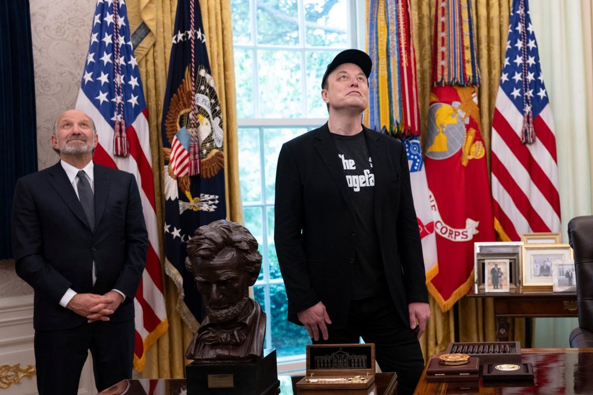 President Donald Trump participates in a press conference with departing DOGE adviser Elon Musk, Friday, May 30, 2025, in the Oval Office. (Official White House Photo by Molly Riley)