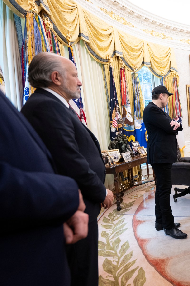 President Donald Trump participates in a press conference with departing DOGE adviser Elon Musk, Friday, May 30, 2025, in the Oval Office. (Official White House Photo by Molly Riley)