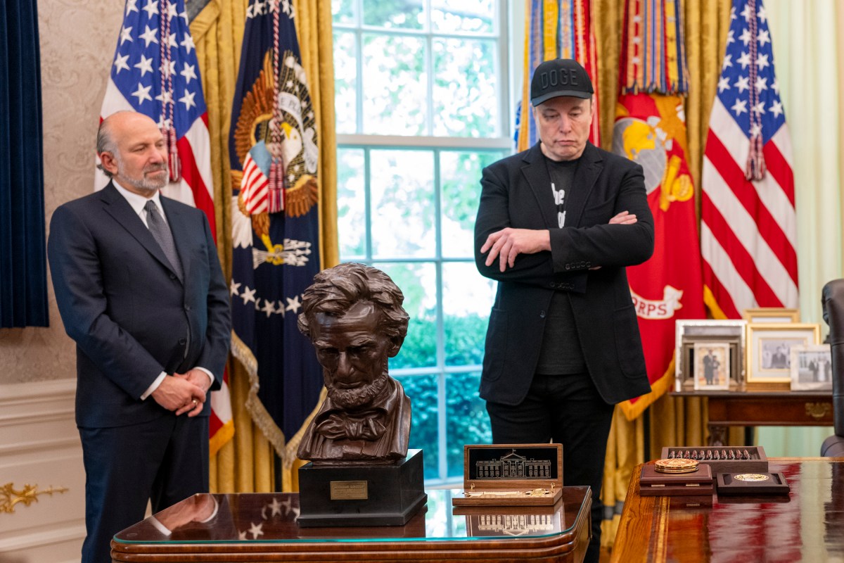 President Donald Trump participates in a press conference with departing DOGE adviser Elon Musk, Friday, May 30, 2025, in the Oval Office. (Official White House Photo by Molly Riley)