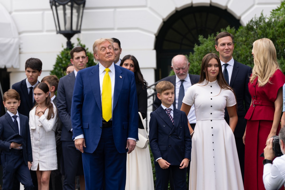President Donald Trump watches the United States flag is raised on the newly installed flagpole on the South Lawn of the White House, Wednesday, June 18, 2025. (Official White House Photo by Andrea Hanks)