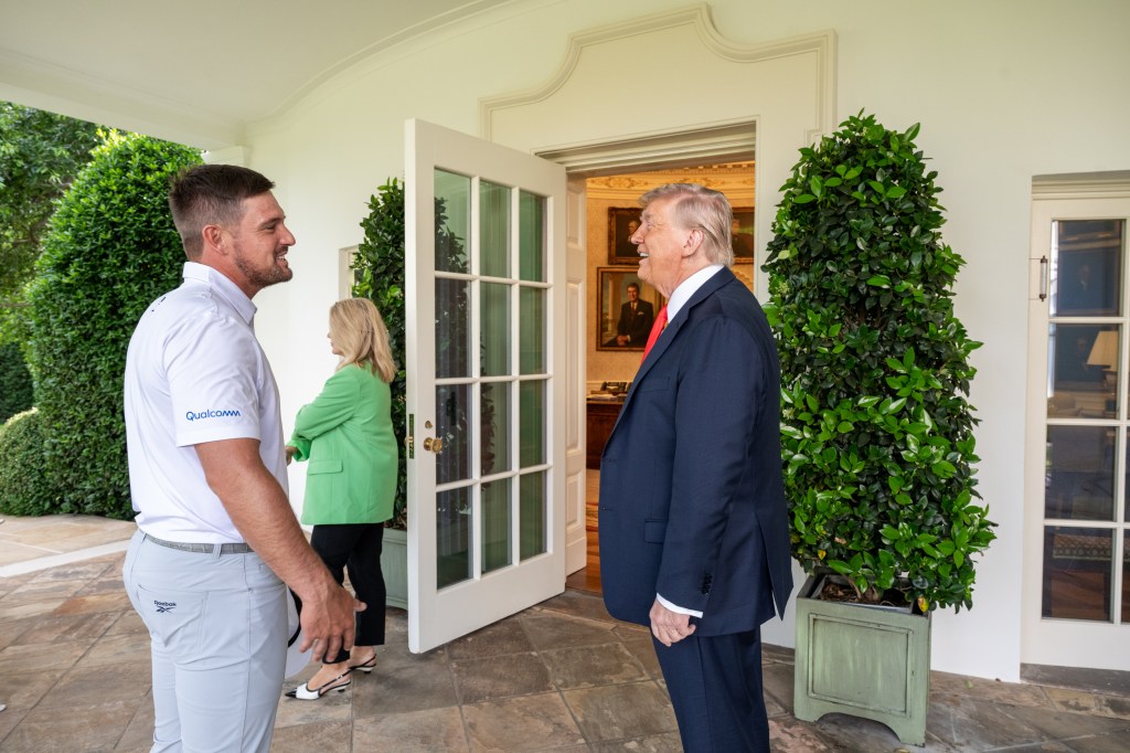 Professional golfer Bryson DeChambeau visits President Donald Trump in the White House, Monday, June 2, 2025. (Official White House Photo by Joyce N. Boghosian)