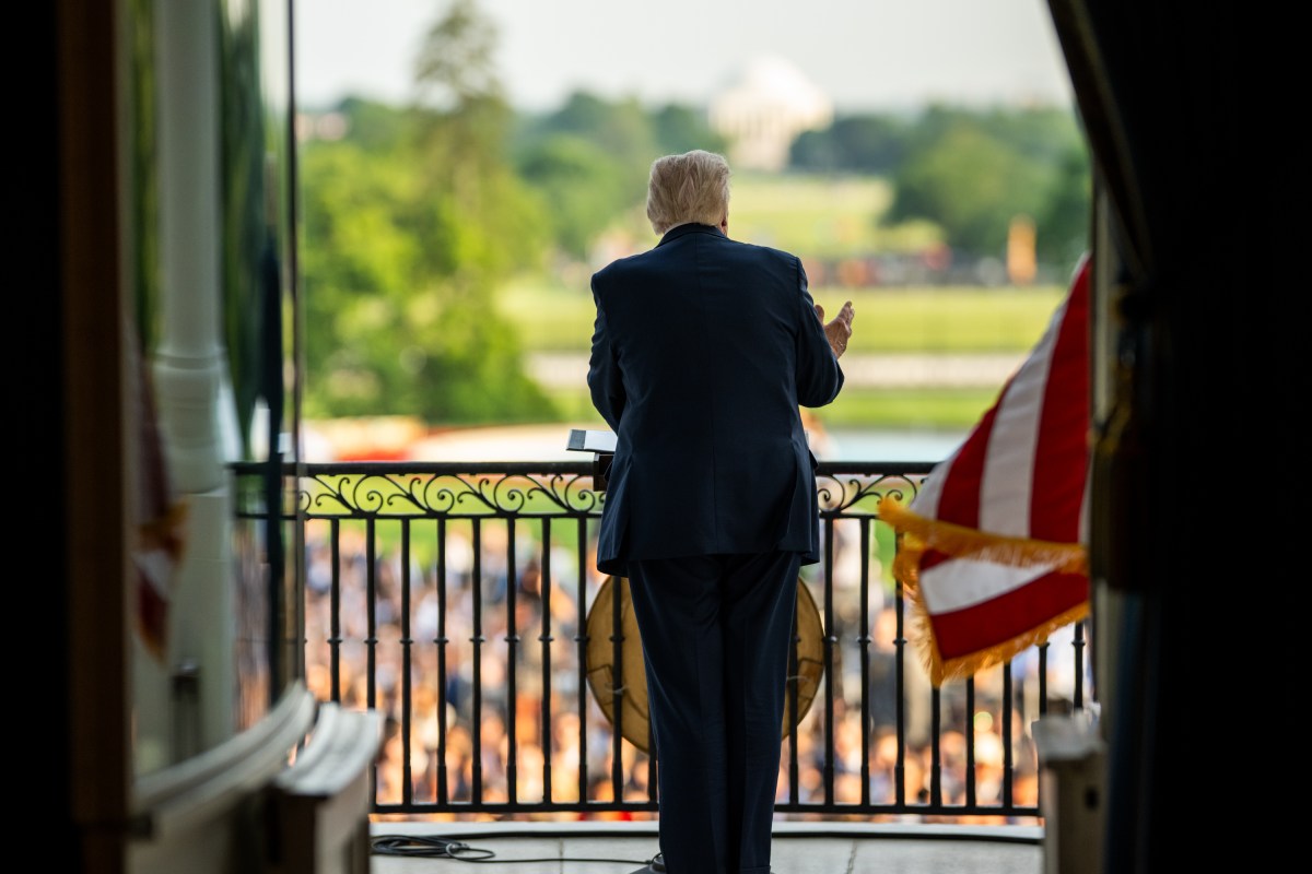 President Donald Trump gives remarks during the “summer soiree” on the South Lawn of the White House, Wednesday, June 4, 2025. (Official White House Photo by Daniel Torok)