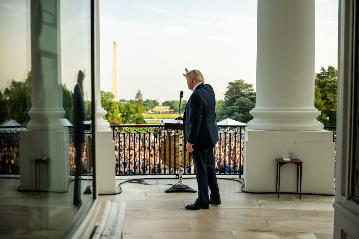President Donald Trump gives remarks during the “summer soiree” on the South Lawn of the White House, Wednesday, June 4, 2025. (Official White House Photo by Daniel Torok)