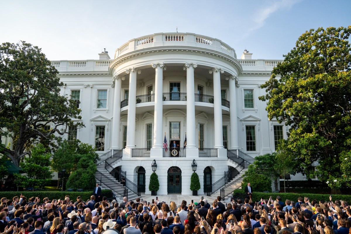 President Donald Trump delivers remarks during the “summer soiree” on the South Lawn of the White House, Wednesday, June 4, 2025. (Official White House Photo by Gabriel Kotico