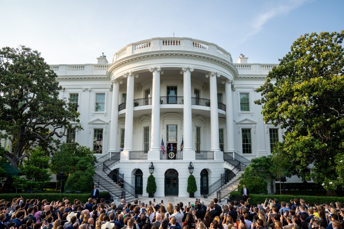 President Donald Trump delivers remarks during the “summer soiree” on the South Lawn of the White House, Wednesday, June 4, 2025. (Official White House Photo by Gabriel Kotico