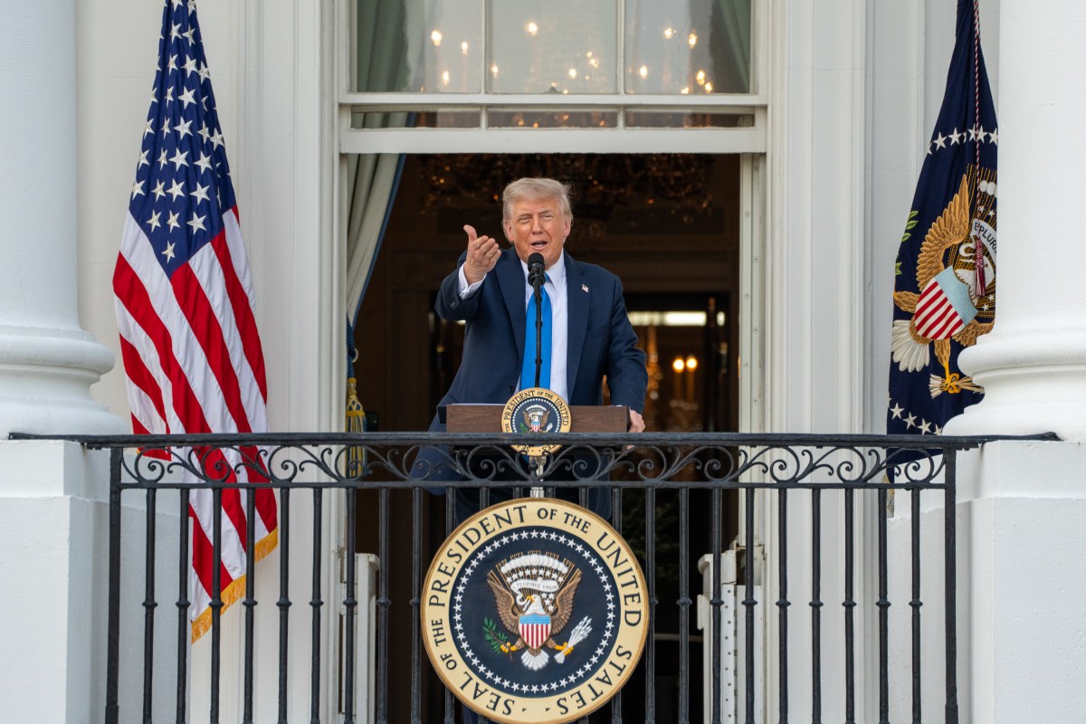 President Donald Trump delivers remarks during the “summer soiree” on the South Lawn of the White House, Wednesday, June 4, 2025. (Official White House Photo by Gabriel Kotico