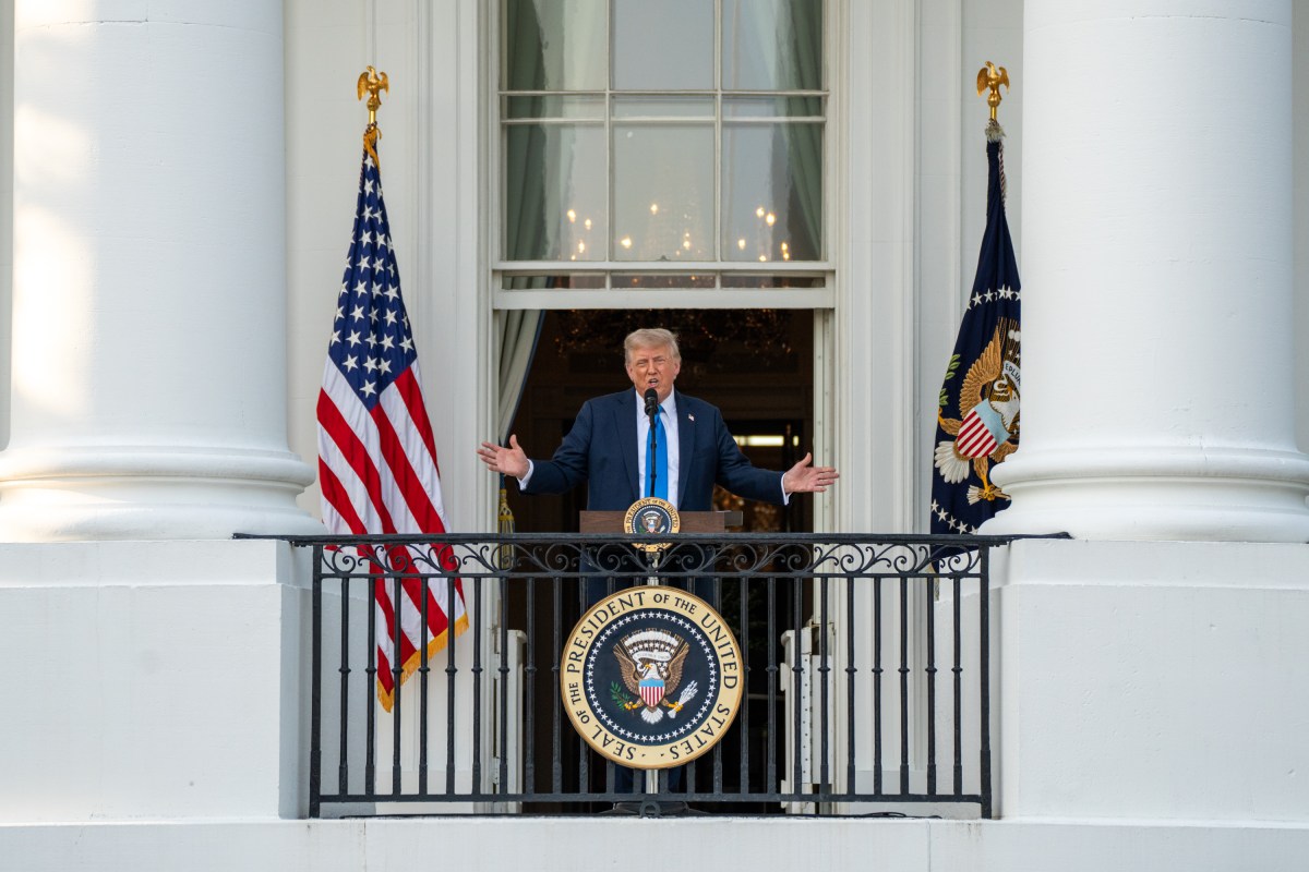 President Donald Trump delivers remarks during the “summer soiree” on the South Lawn of the White House, Wednesday, June 4, 2025. (Official White House Photo by Gabriel Kotico