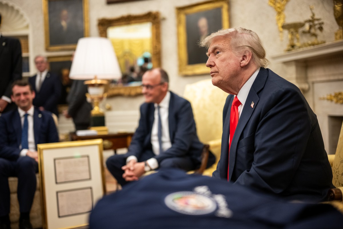President Donald Trump holds a bilateral meeting with German Chancellor Friedrich Merz, Thursday, June 5, 2025, in the Oval Office. (Official White House Photo by Daniel Torok)
