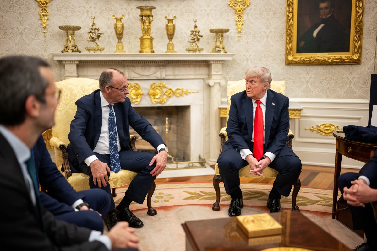 President Donald Trump holds a bilateral meeting with German Chancellor Friedrich Merz, Thursday, June 5, 2025, in the Oval Office. (Official White House Photo by Daniel Torok)