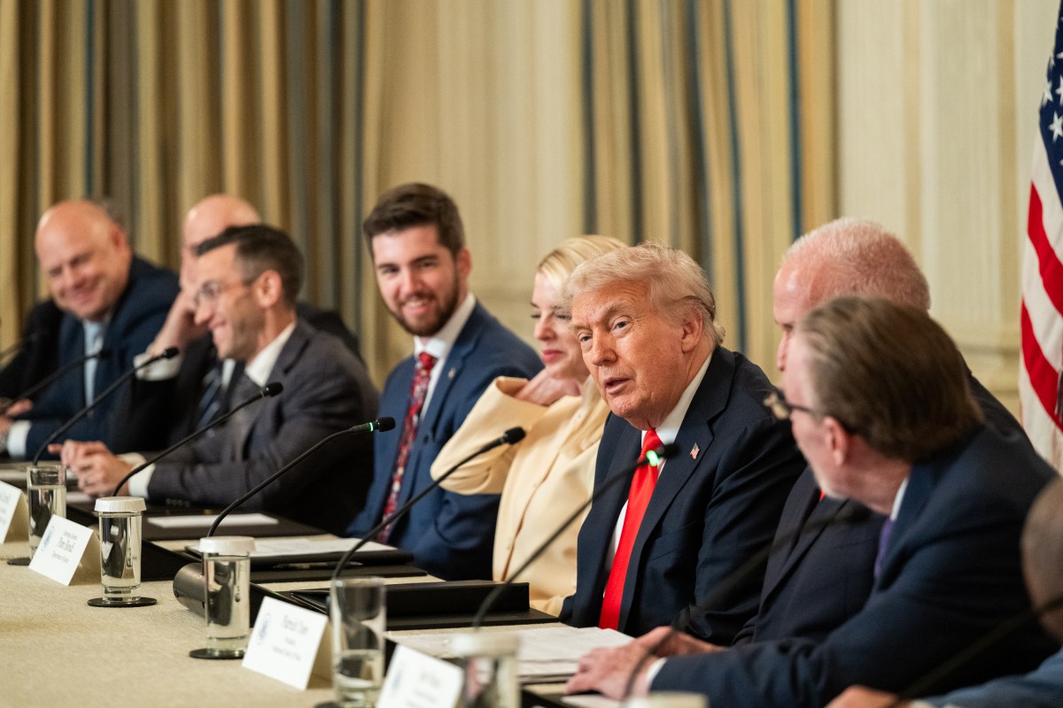 President Donald Trump delivers remarks during a roundtable discussion with the Fraternal Order of Police Executive Board, Thursday, June 5, 2025, in the State Dining Room. (Official White House Photo by Joyce N. Boghosian)