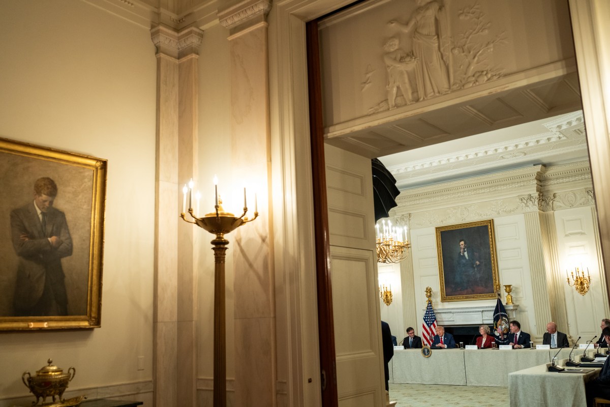 President Donald Trump participates in the Invest America Roundtable in the State Dining Room of the White House, Monday, June 9, 2025. (Official White House Photo by Joyce N. Boghosian)